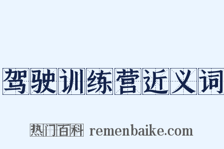 驾驶训练营近义词是什么意思的图片